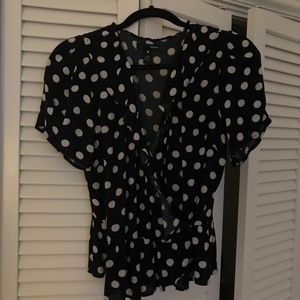 Blue Polka Dot Blouse